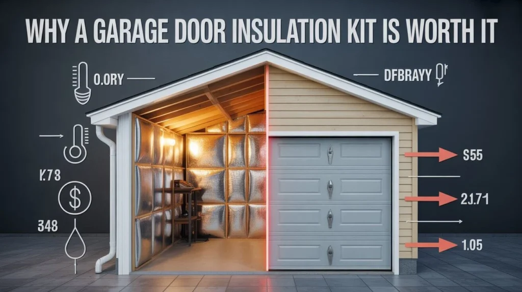 Garage door insulation kit