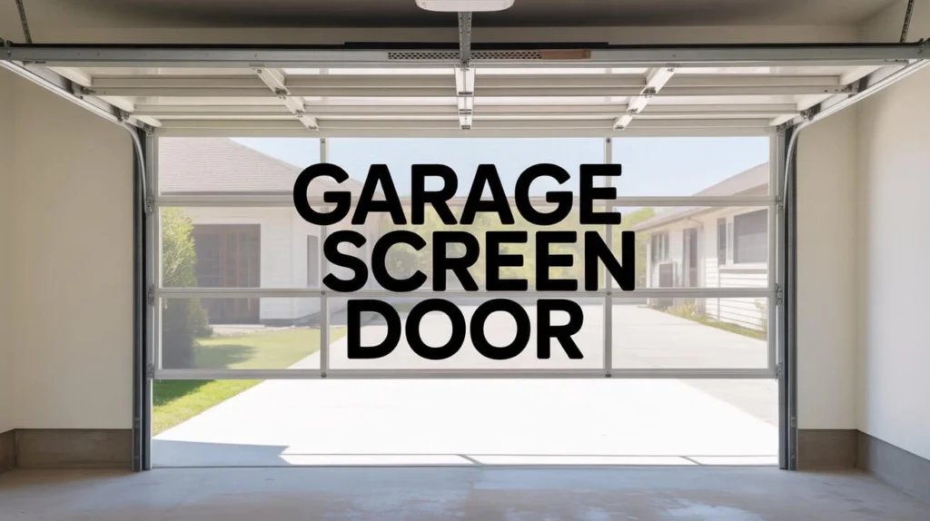 Garage screen door Garage screen door